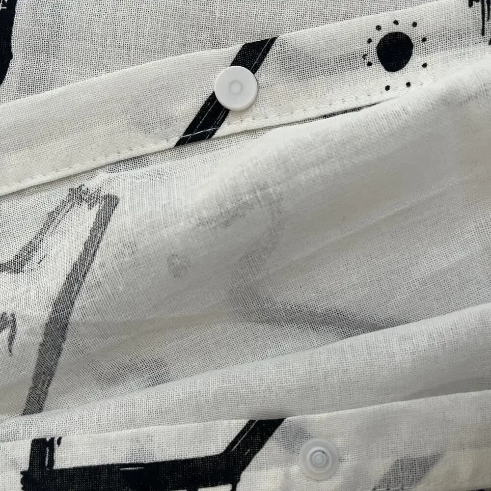 IKEA PURPURBRÄCKA Duvet Cover 218 x 218 cm White Animal Pattern